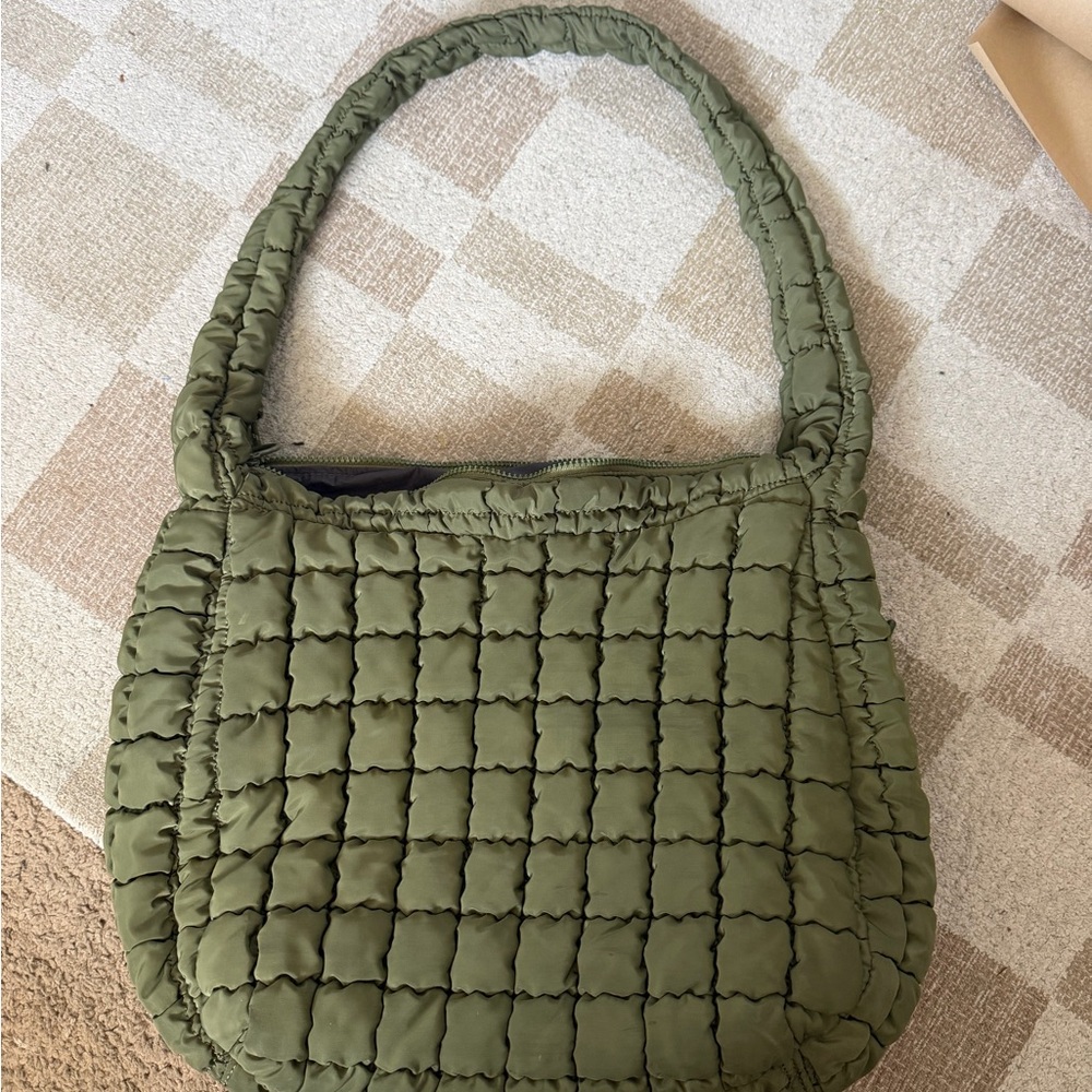 Olive Quilted Women's Bag
